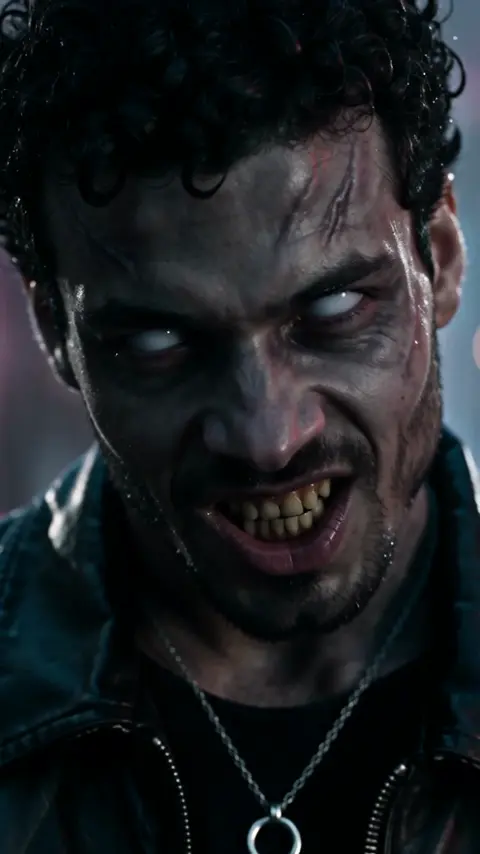 Rain-soaked city zombie reunion reference scene
